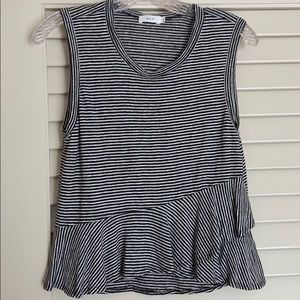 A.L.C - linen peplum style ruffle tank, S